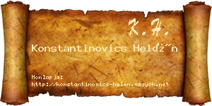 Konstantinovics Helén névjegykártya